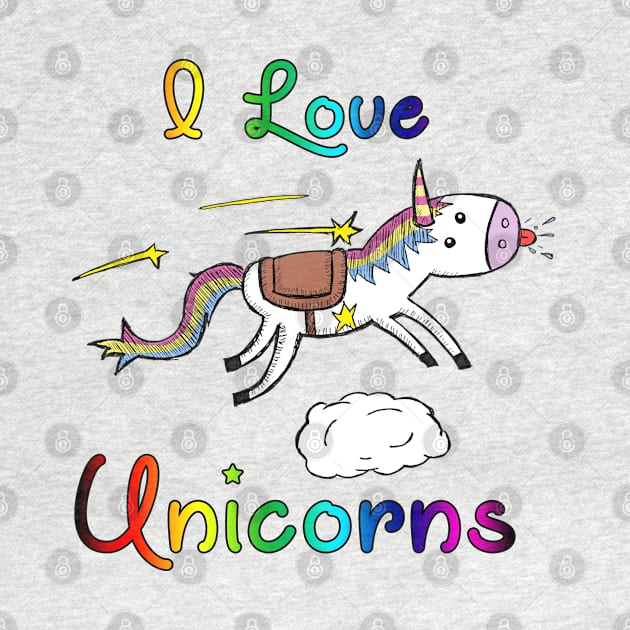 I Love Unicorns by dankdesigns